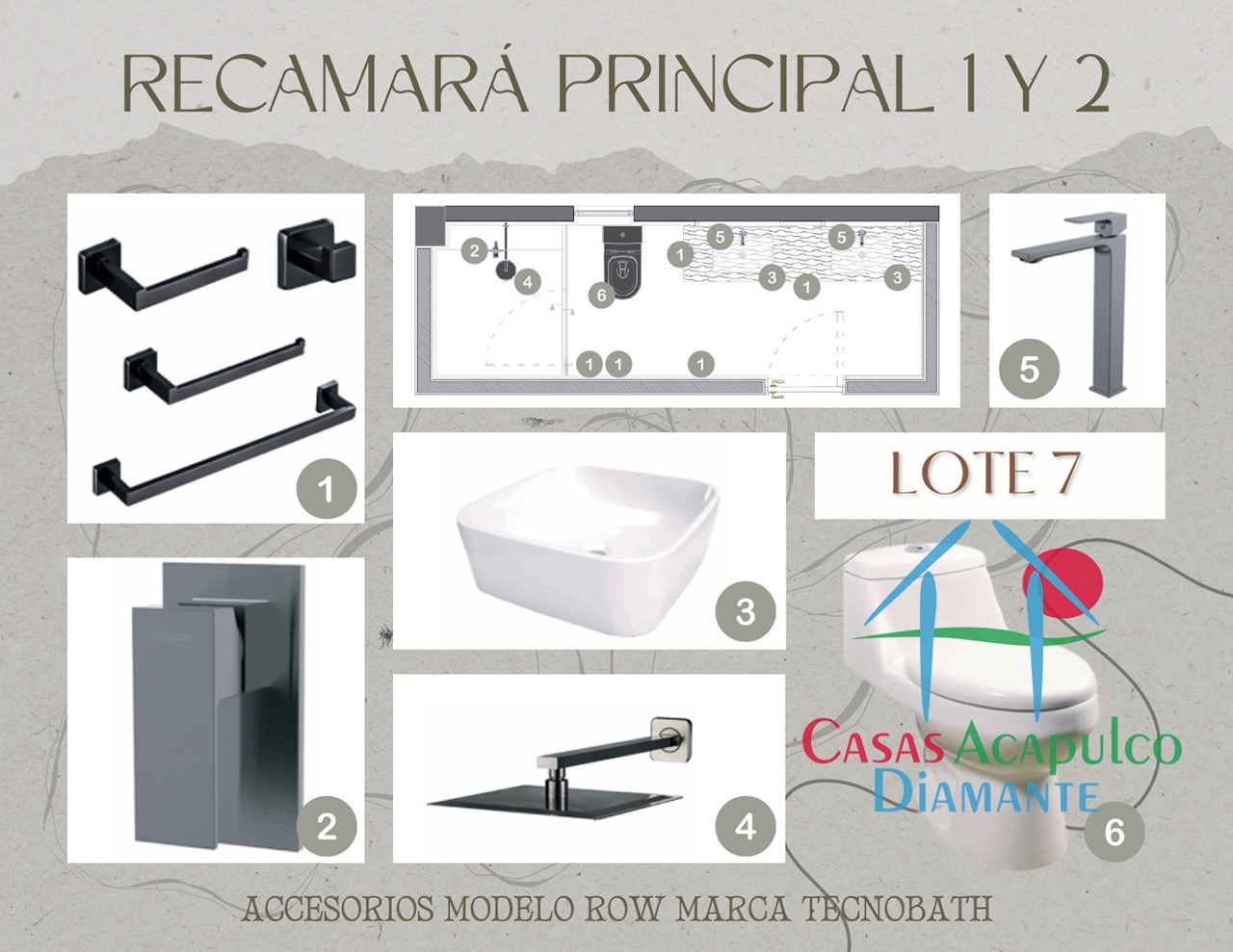 Paradiso Residences Edén 7 - Modelo accesorios baños 1